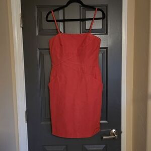 Ann Taylor Red Spaghetti Strap Sheath Dress